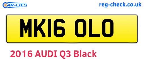 MK16OLO are the vehicle registration plates.