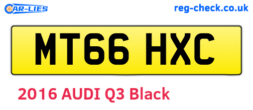 MT66HXC are the vehicle registration plates.