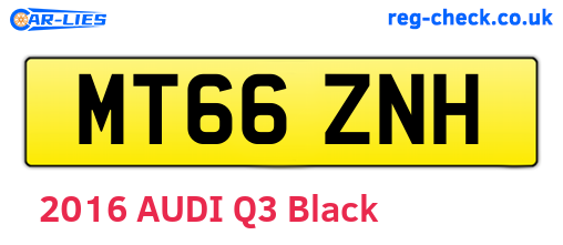 MT66ZNH are the vehicle registration plates.