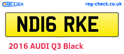 ND16RKE are the vehicle registration plates.