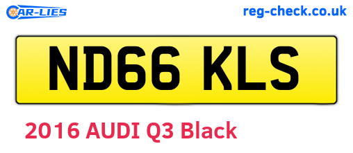 ND66KLS are the vehicle registration plates.
