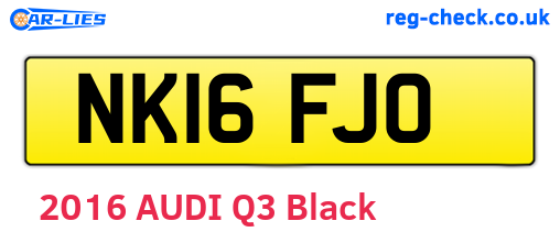 NK16FJO are the vehicle registration plates.