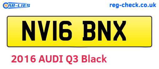 NV16BNX are the vehicle registration plates.