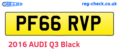PF66RVP are the vehicle registration plates.