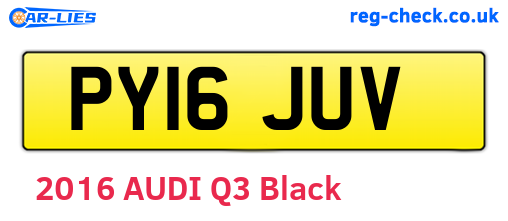 PY16JUV are the vehicle registration plates.