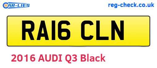 RA16CLN are the vehicle registration plates.