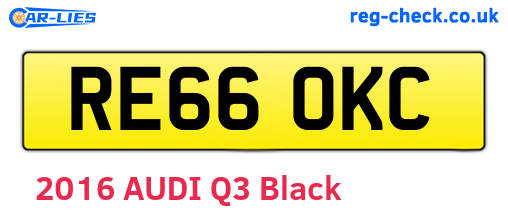 RE66OKC are the vehicle registration plates.