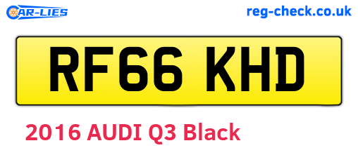 RF66KHD are the vehicle registration plates.