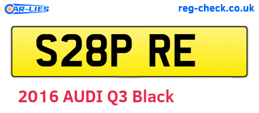 S28PRE are the vehicle registration plates.