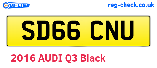 SD66CNU are the vehicle registration plates.