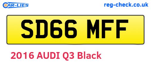 SD66MFF are the vehicle registration plates.