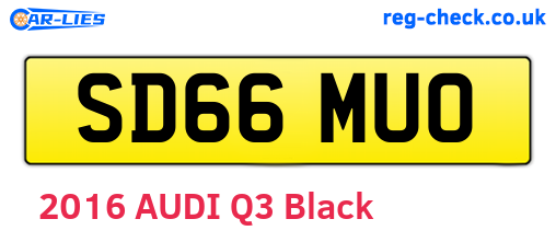 SD66MUO are the vehicle registration plates.