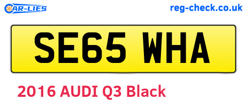SE65WHA are the vehicle registration plates.