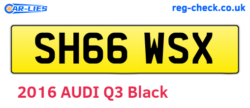 SH66WSX are the vehicle registration plates.