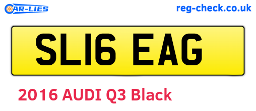 SL16EAG are the vehicle registration plates.