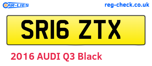 SR16ZTX are the vehicle registration plates.