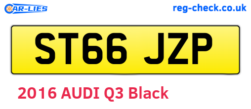 ST66JZP are the vehicle registration plates.