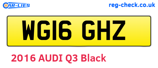 WG16GHZ are the vehicle registration plates.
