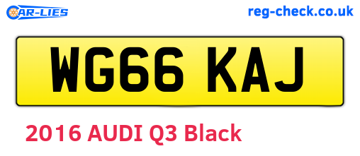 WG66KAJ are the vehicle registration plates.