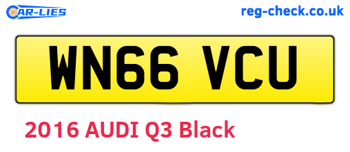 WN66VCU are the vehicle registration plates.