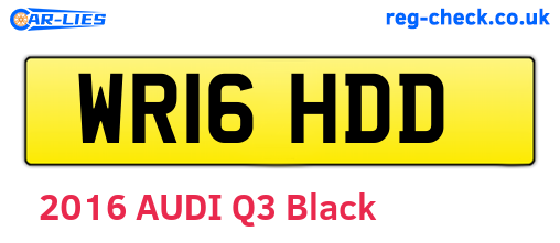 WR16HDD are the vehicle registration plates.