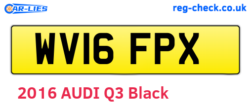 WV16FPX are the vehicle registration plates.