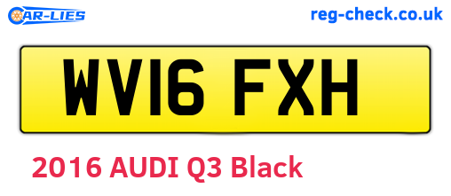 WV16FXH are the vehicle registration plates.