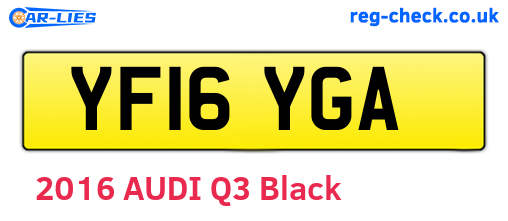 YF16YGA are the vehicle registration plates.
