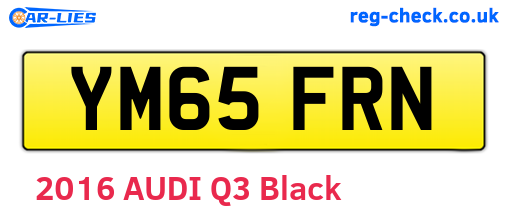 YM65FRN are the vehicle registration plates.