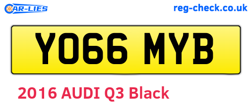 YO66MYB are the vehicle registration plates.