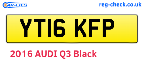 YT16KFP are the vehicle registration plates.