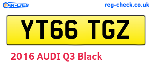 YT66TGZ are the vehicle registration plates.