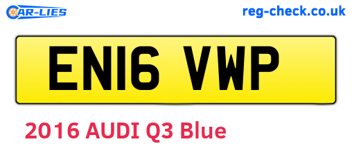 EN16VWP are the vehicle registration plates.