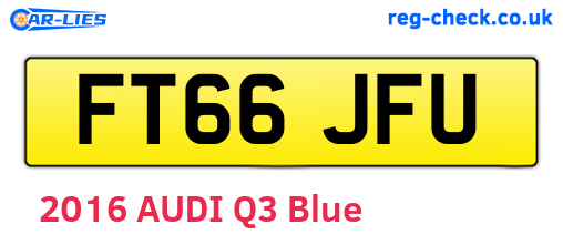 FT66JFU are the vehicle registration plates.