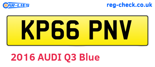 KP66PNV are the vehicle registration plates.