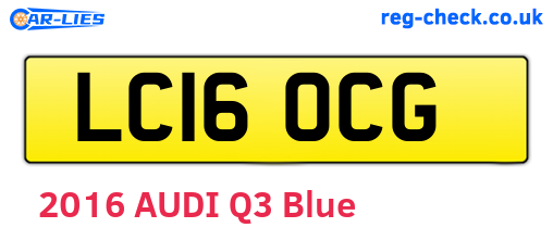 LC16OCG are the vehicle registration plates.