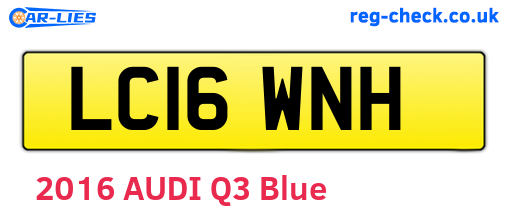 LC16WNH are the vehicle registration plates.