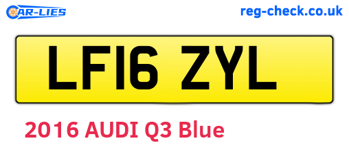 LF16ZYL are the vehicle registration plates.