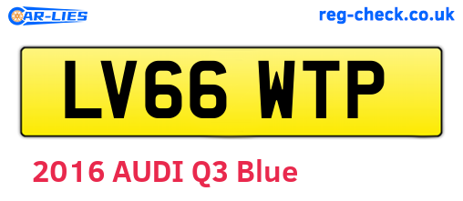LV66WTP are the vehicle registration plates.