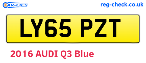 LY65PZT are the vehicle registration plates.