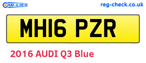 MH16PZR are the vehicle registration plates.