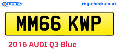 MM66KWP are the vehicle registration plates.