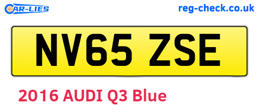NV65ZSE are the vehicle registration plates.