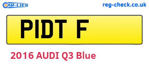 P1DTF are the vehicle registration plates.