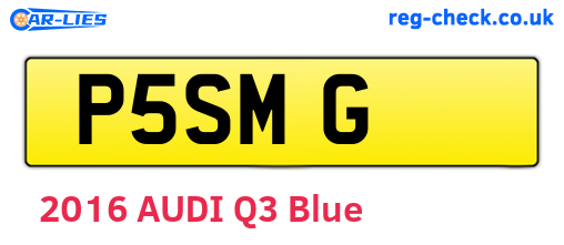 P5SMG are the vehicle registration plates.