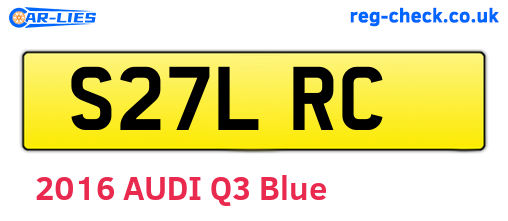S27LRC are the vehicle registration plates.
