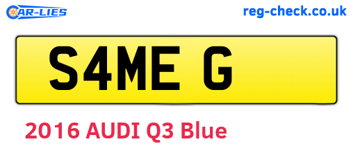 S4MEG are the vehicle registration plates.