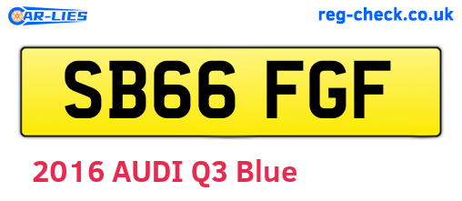 SB66FGF are the vehicle registration plates.