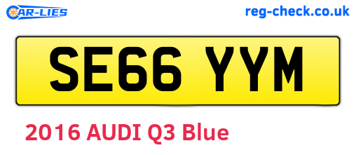 SE66YYM are the vehicle registration plates.