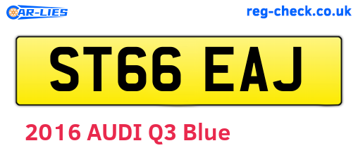 ST66EAJ are the vehicle registration plates.